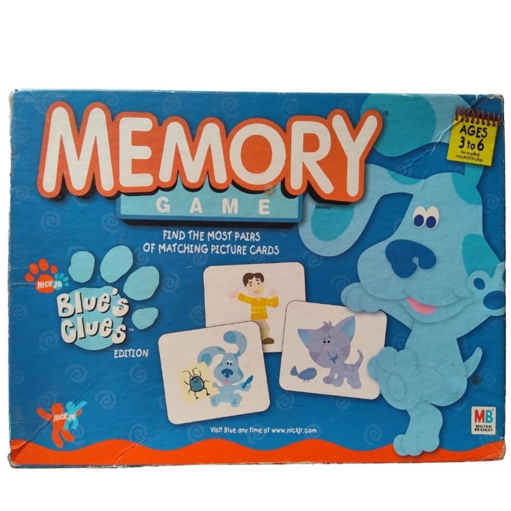 Blues Clues 2003 Memory Matching Game Magenta Notebook Steve Soap 35/36 Matches